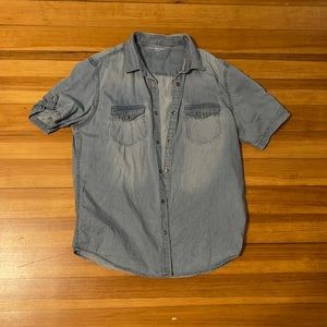 Light blue shirt sleeve Calvin Klein button up size M.